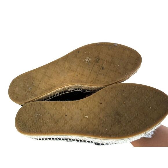 Gucci Gg Black Leather Espadrille Women's Black 39 Slip Ons - Picture 6 of 9